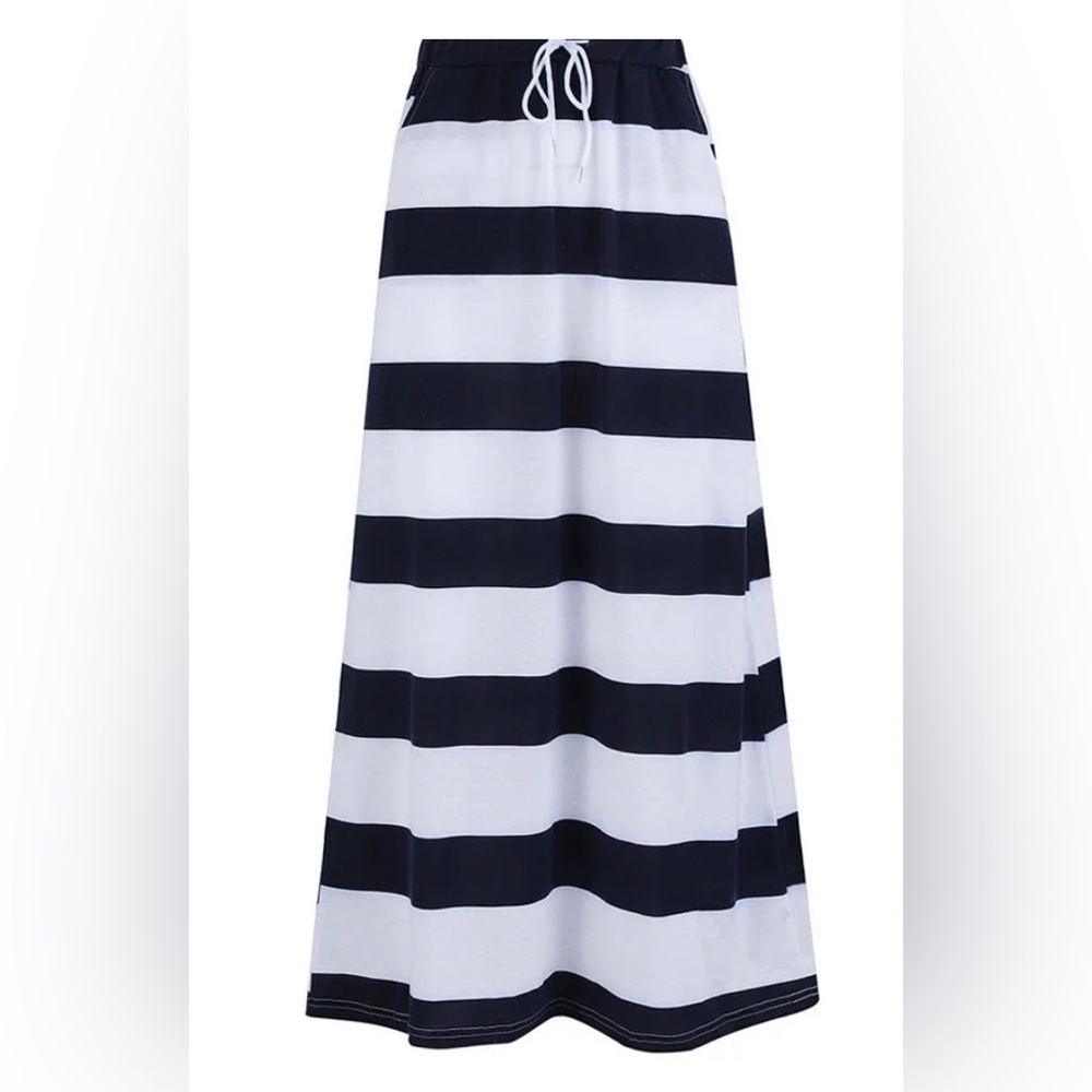 Brand new BEFOKA Stripe Hight Waist Maxi Long Skirt Size: small. Final sale.